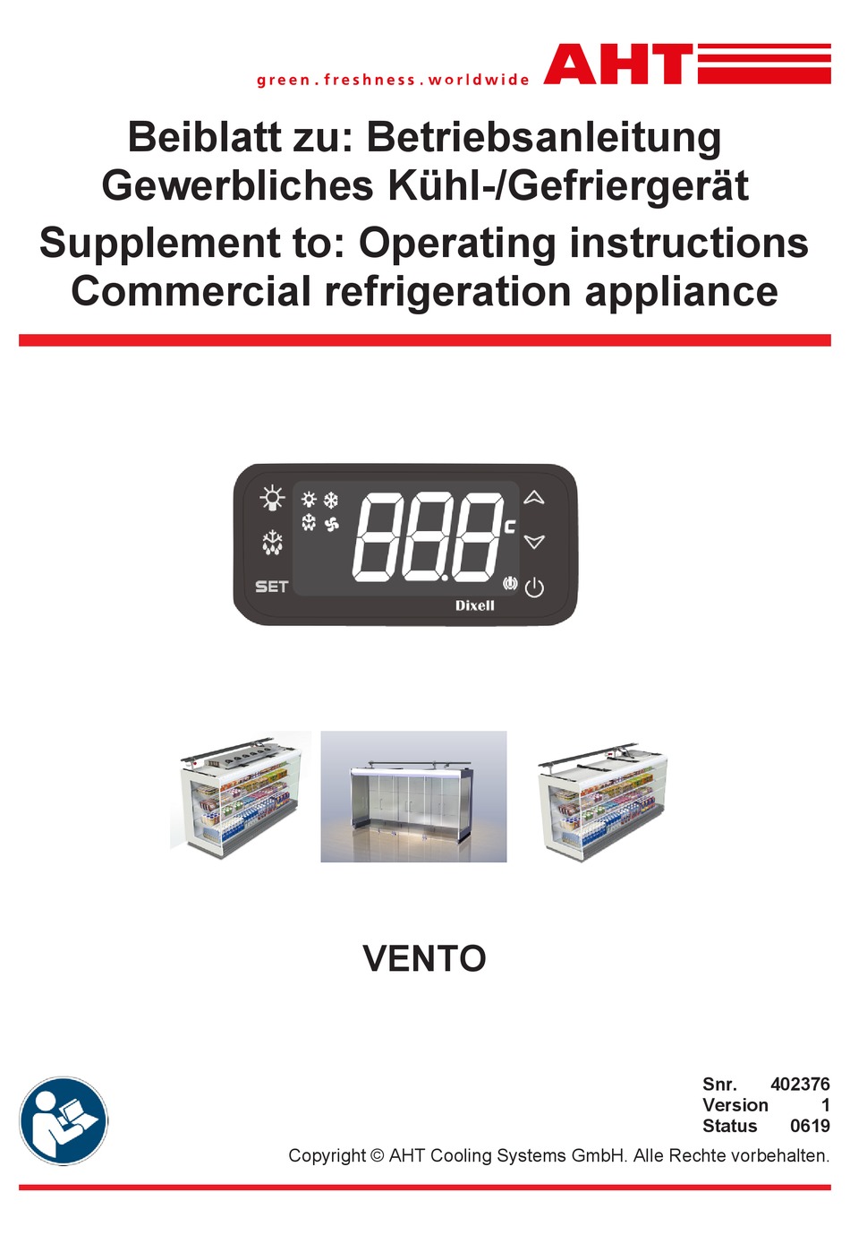 AHT VENTO VSV SUPPLEMENT TO OPERATING INSTRUCTIONS Pdf Download