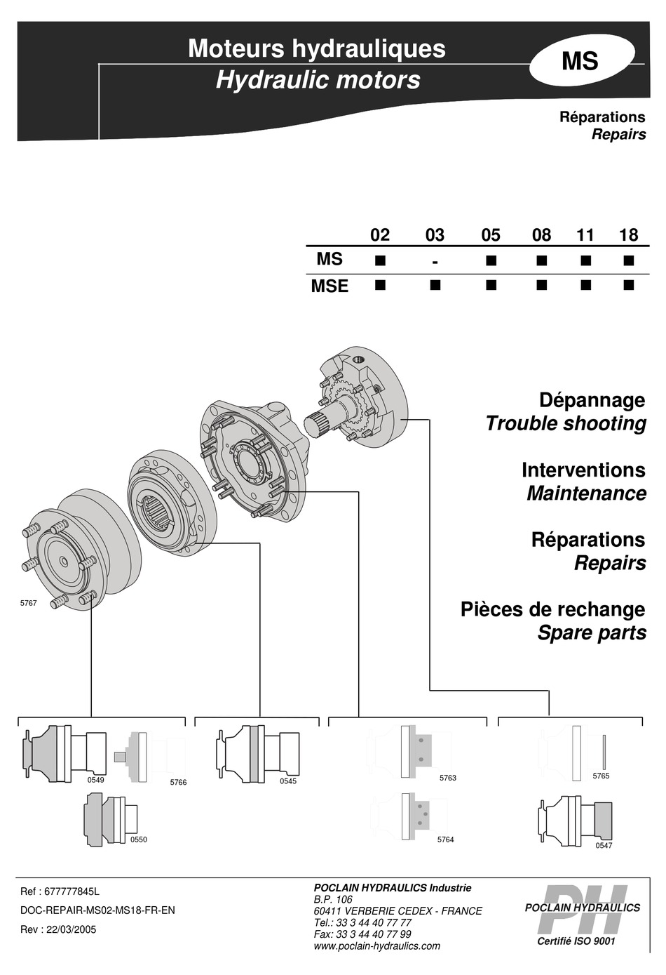 POCLAIN HYDRAULICS MS02 MANUAL Pdf Download ManuaLib