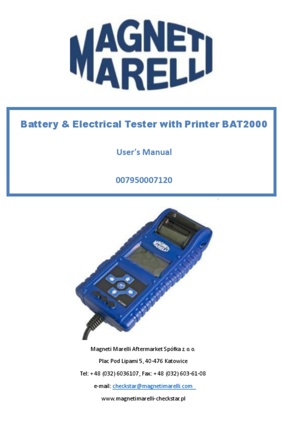 MAGNETI MARELLI - MAGNETI MARELLI BATTERY EXPERT PRO - TESTER