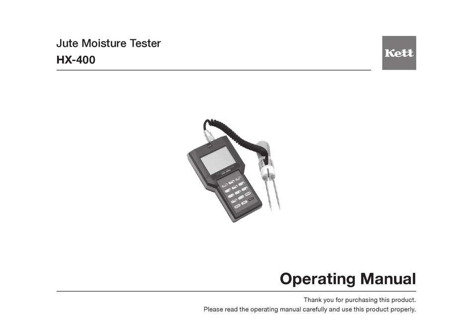 Jute Moisture Tester Model HX-400