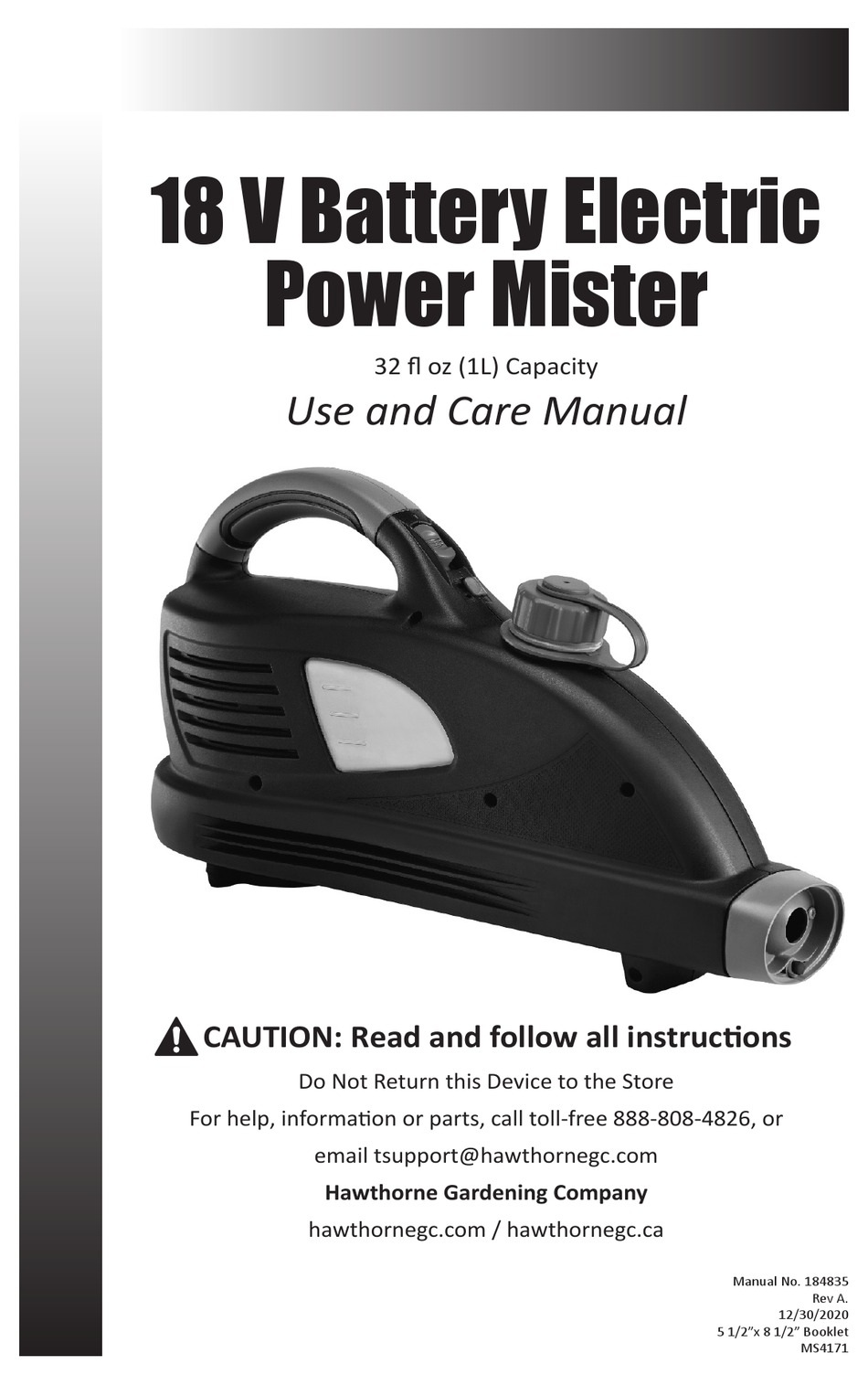 HAWTHORNE MS4171 USE AND CARE MANUAL Pdf Download ManualsLib