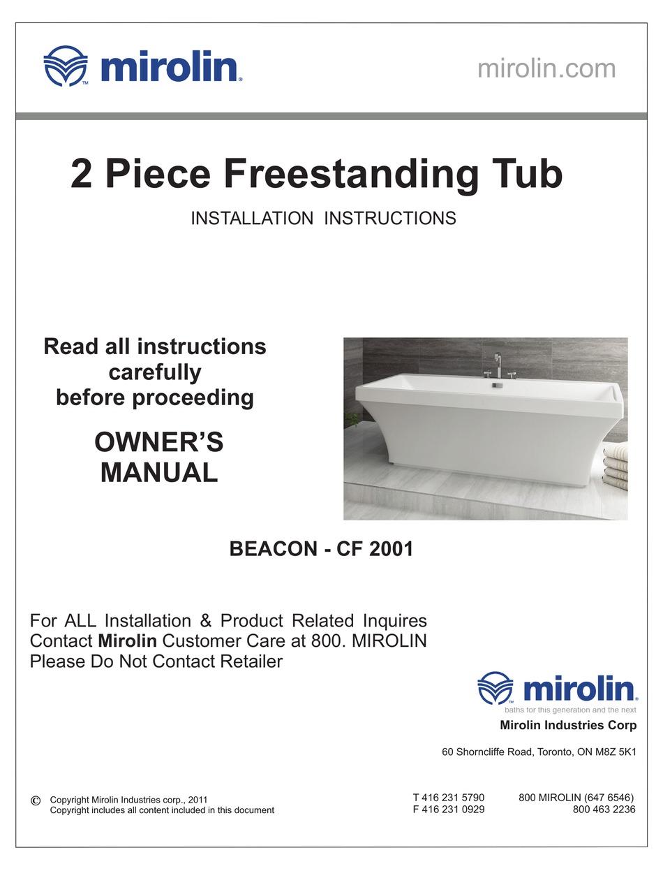 MIROLIN BEACON 1 INSTALLATION INSTRUCTIONS MANUAL Pdf Download ManualsLib
