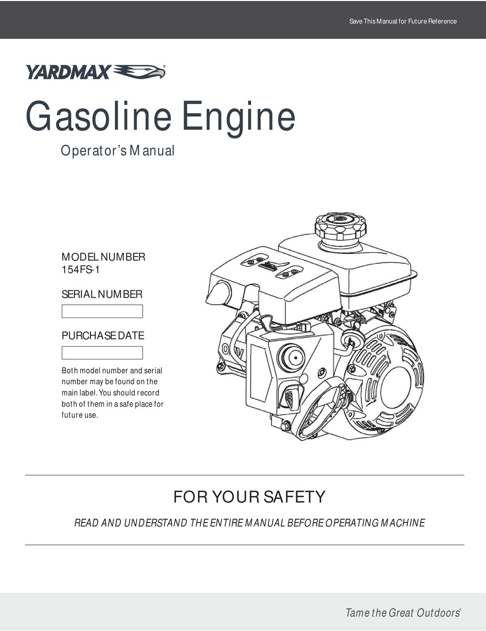 YARDMAX 154FS-1 OPERATOR'S MANUAL Pdf Download | ManualsLib