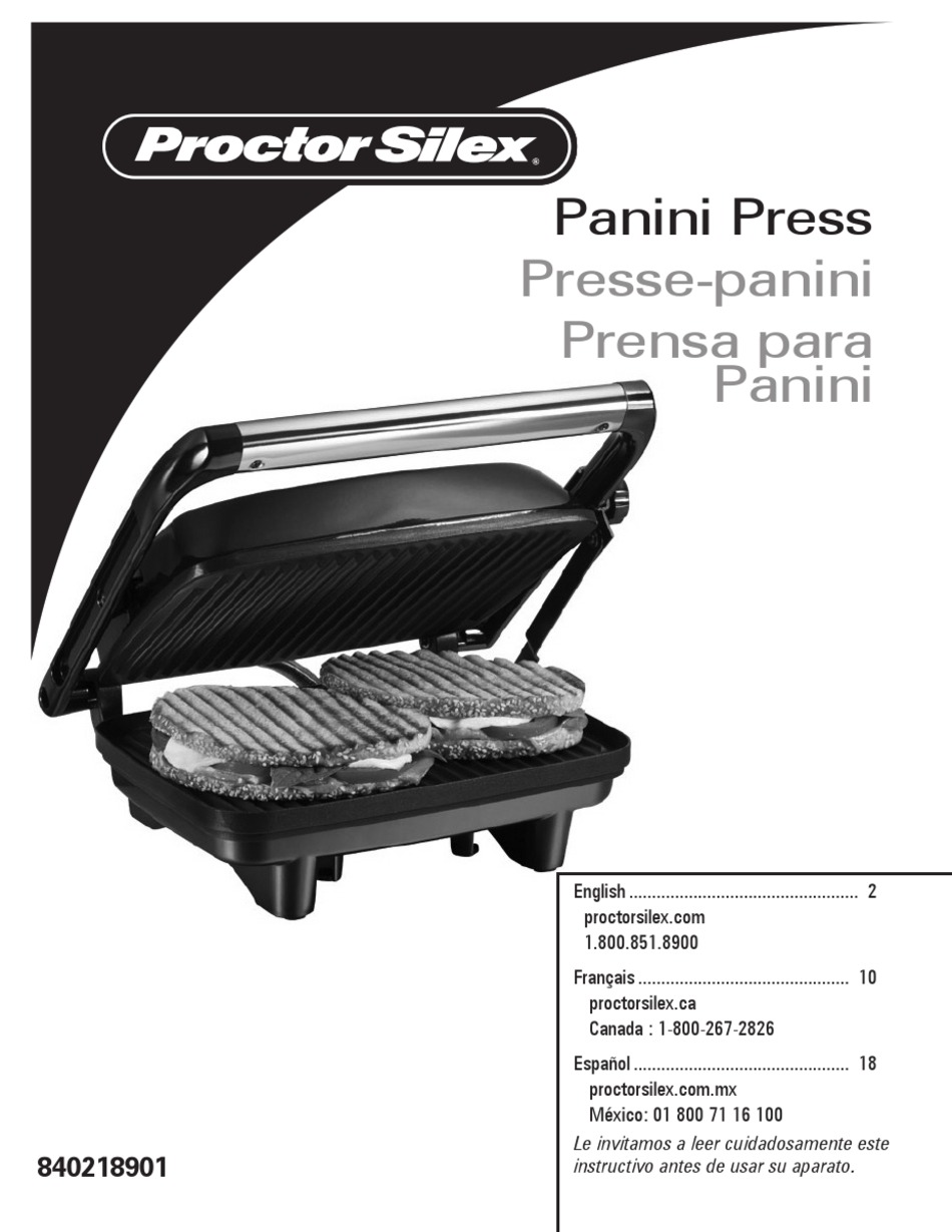 PROCTOR-SILEX 840218901 MANUAL Pdf Download | ManualsLib