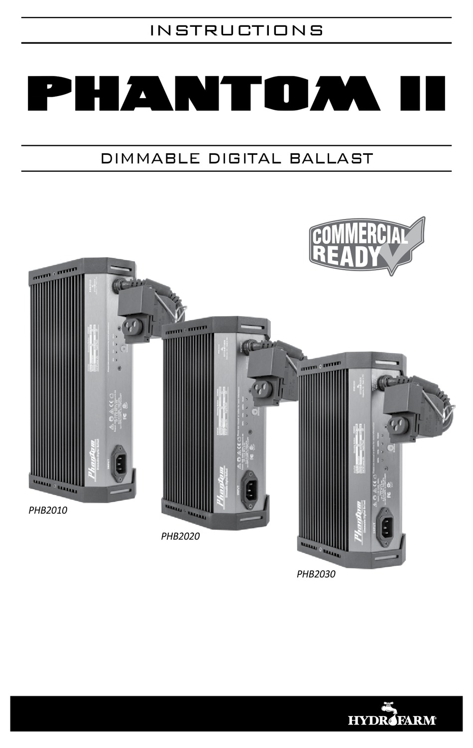 Hydrofarm Phantom Ii Instructions Manual Pdf Download Manualslib 7530