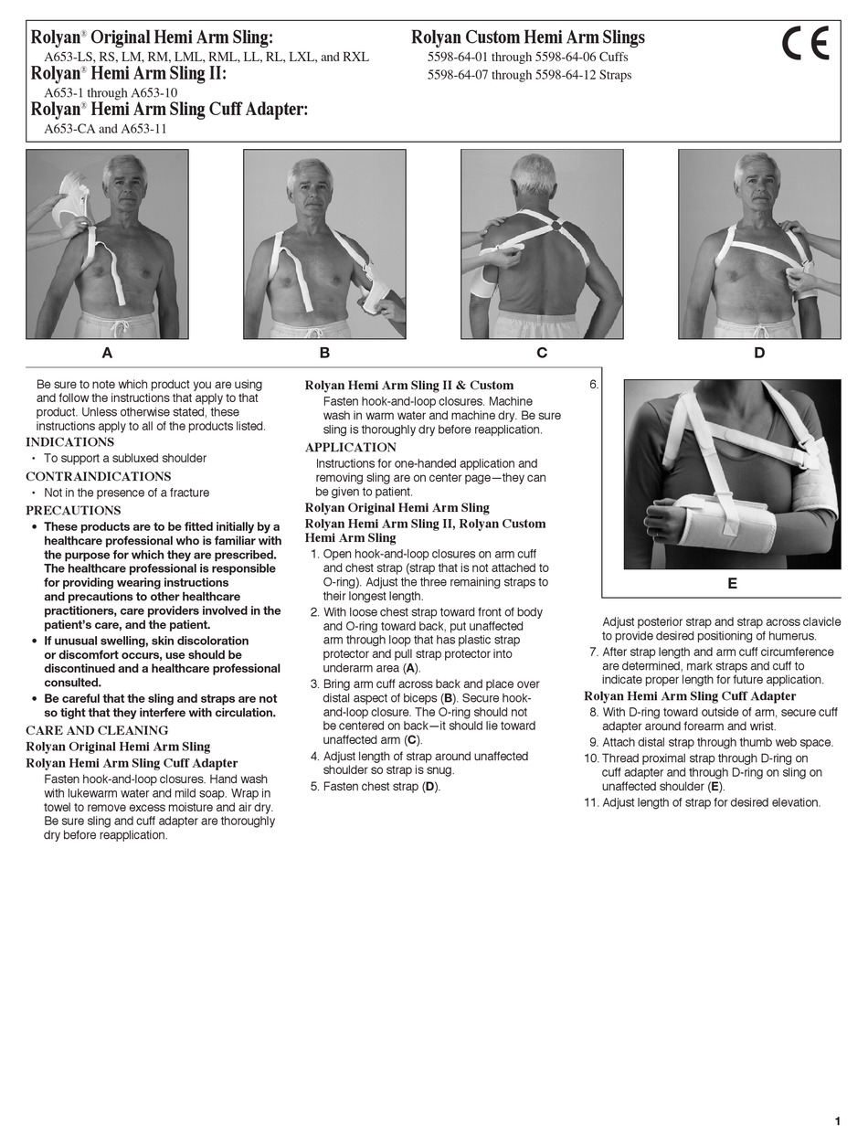 ROLYAN HEMI ARM SLING MANUAL Pdf Download ManualsLib