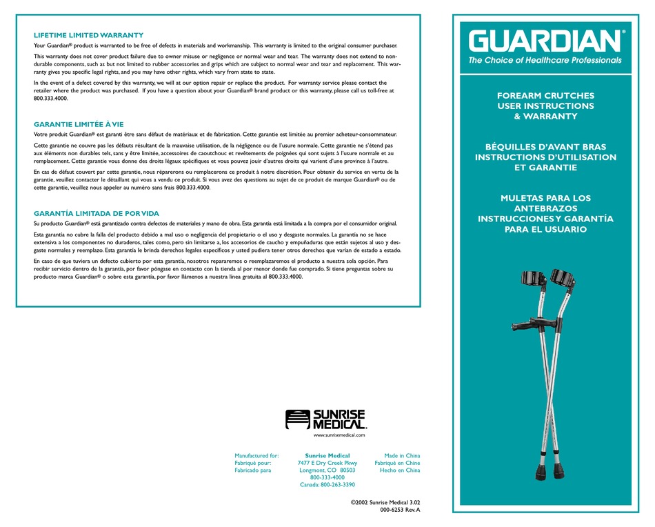 sunrise-medical-guardian-05160-user-instructions-warranty-pdf