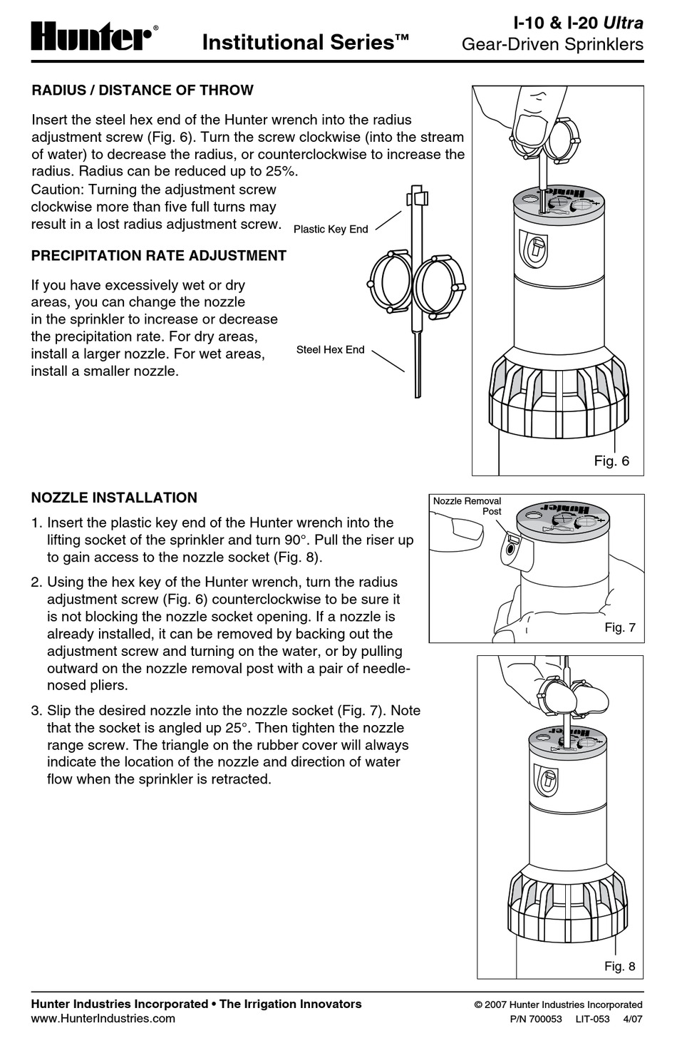 HUNTER INSTITUTIONAL SERIES MANUAL Pdf Download | ManualsLib