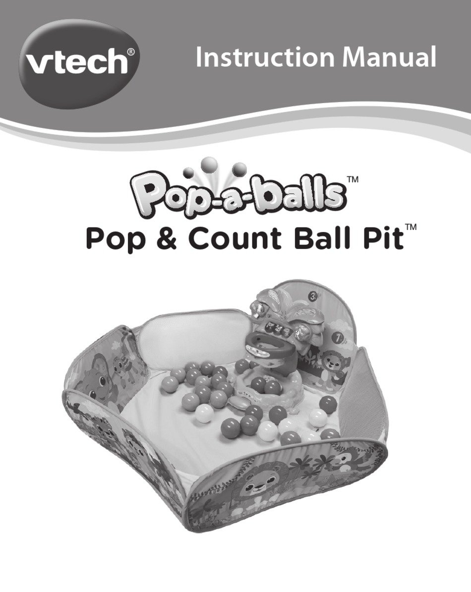 VTECH POPABALLS POP & COUNT BALL PIT INSTRUCTION MANUAL Pdf Download