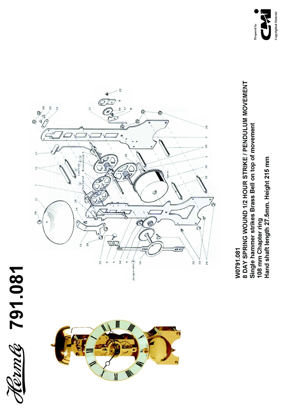 CMI HERMLE WO791.081 QUICK START MANUAL Pdf Download ManualsLib