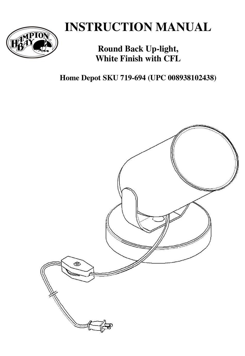 HAMPTON BAY 719694 INSTRUCTION MANUAL Pdf Download ManualsLib