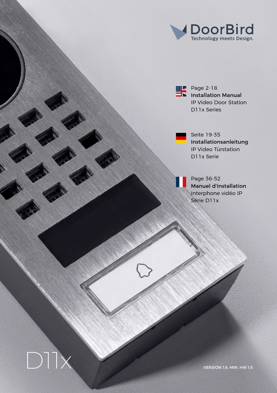 DOORBIRD D11X SERIES INSTALLATION MANUAL Pdf Download ManualsLib