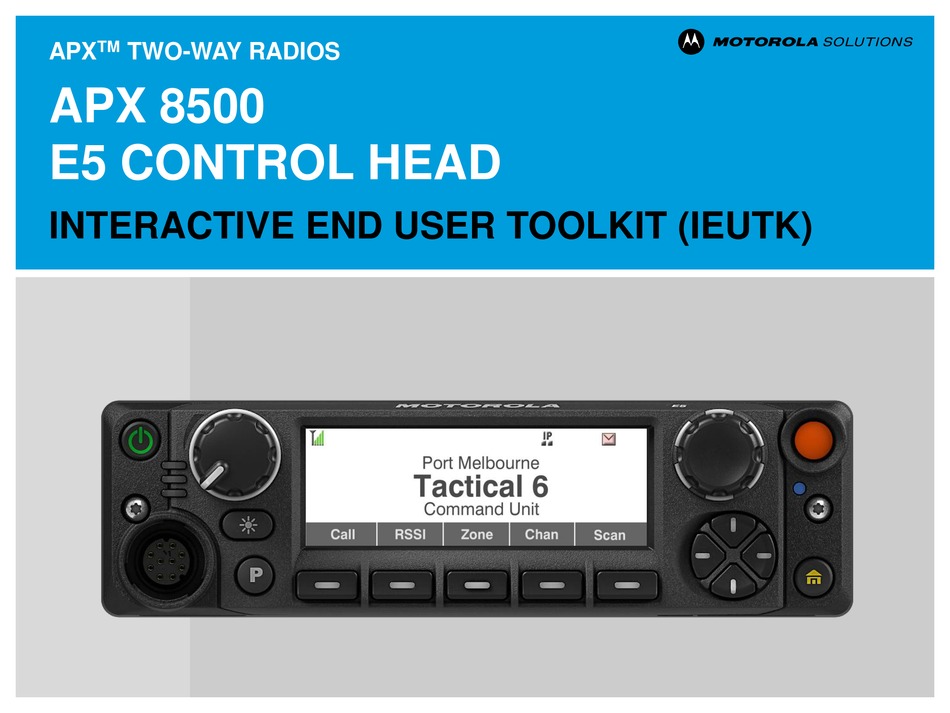 Motorola Apx 8500 User Manual