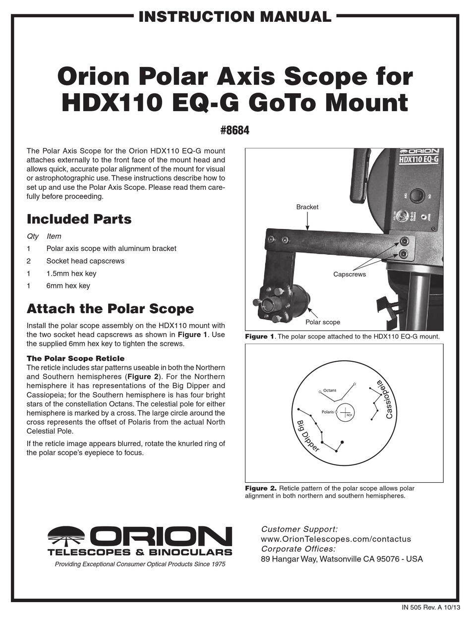 ORION 8684 INSTRUCTION MANUAL Pdf Download | ManualsLib