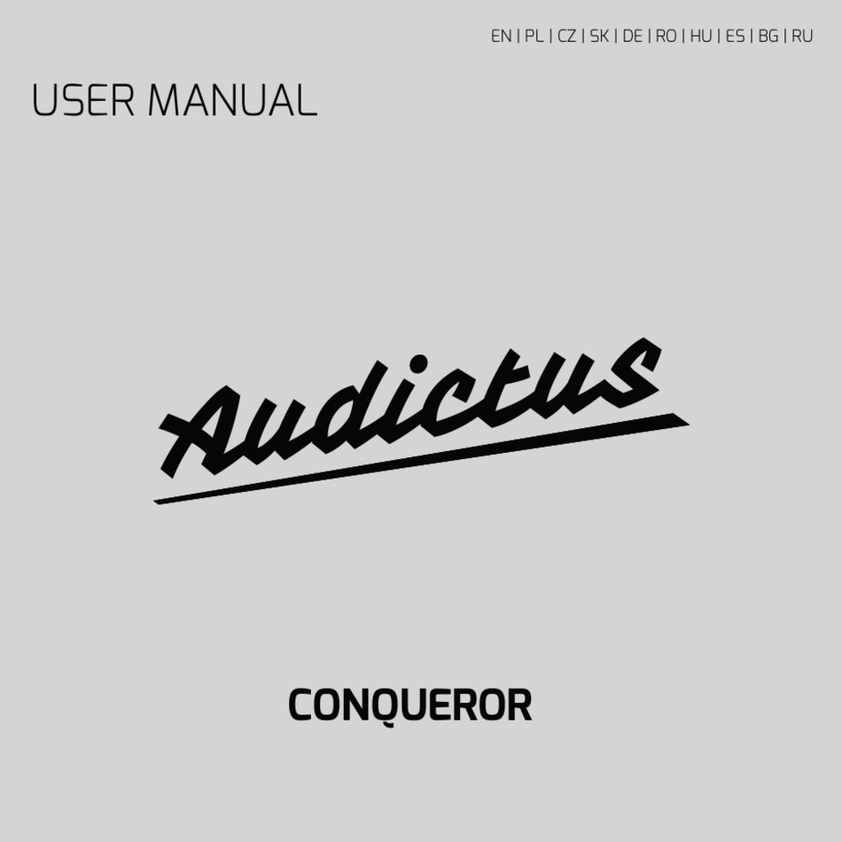 AUDICTUS CONQUEROR USER MANUAL Pdf Download ManualsLib AUDICTUS CONQUEROR USER MANUAL Pdf Download ManualsLib
