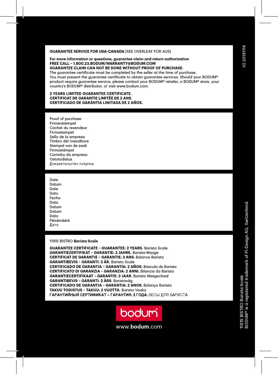 BODUM 11915 BISTRO INSTRUCTIONS FOR USE MANUAL Pdf Download ManualsLib