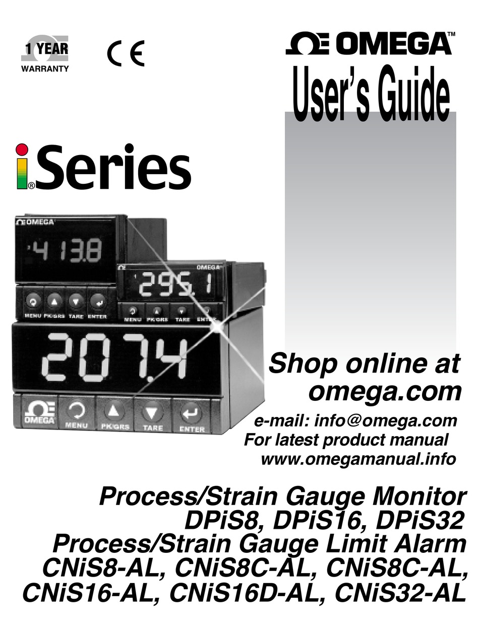 OMEGA ENGINEERING I SERIES USER MANUAL Pdf Download ManualsLib