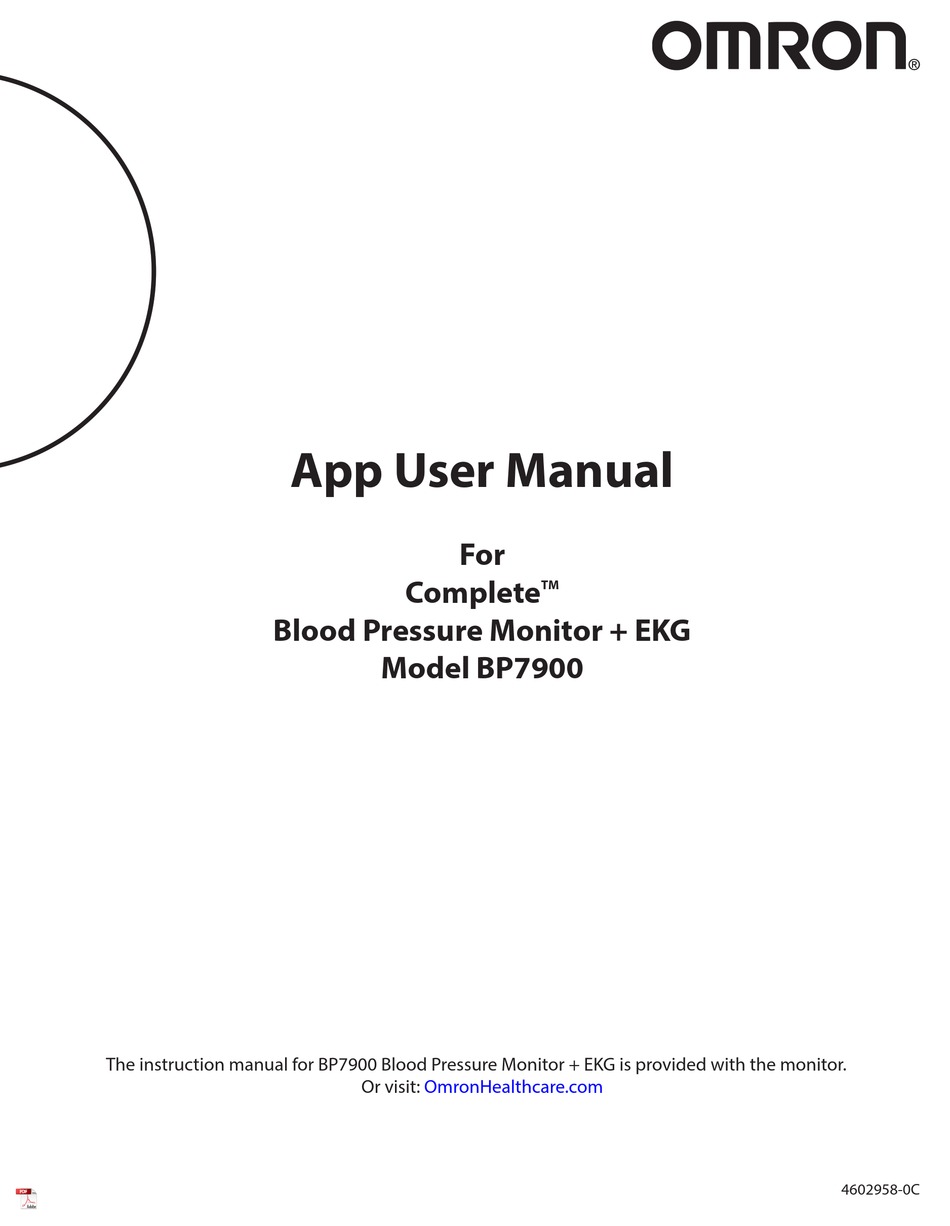 OMRON COMPLETE APP USER MANUAL Pdf Download | ManualsLib