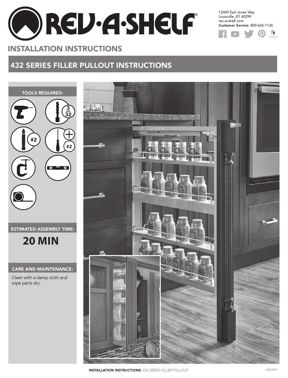 REVASHELF 432 SERIES INSTALLATION INSTRUCTIONS MANUAL Pdf Download