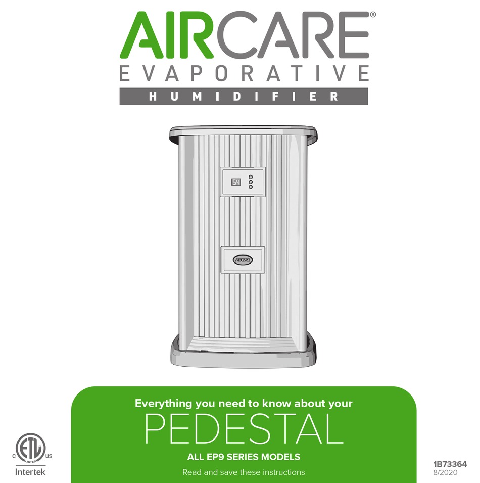 AIRCARE PEDESTAL EP9 SERIES MANUAL Pdf Download ManualsLib
