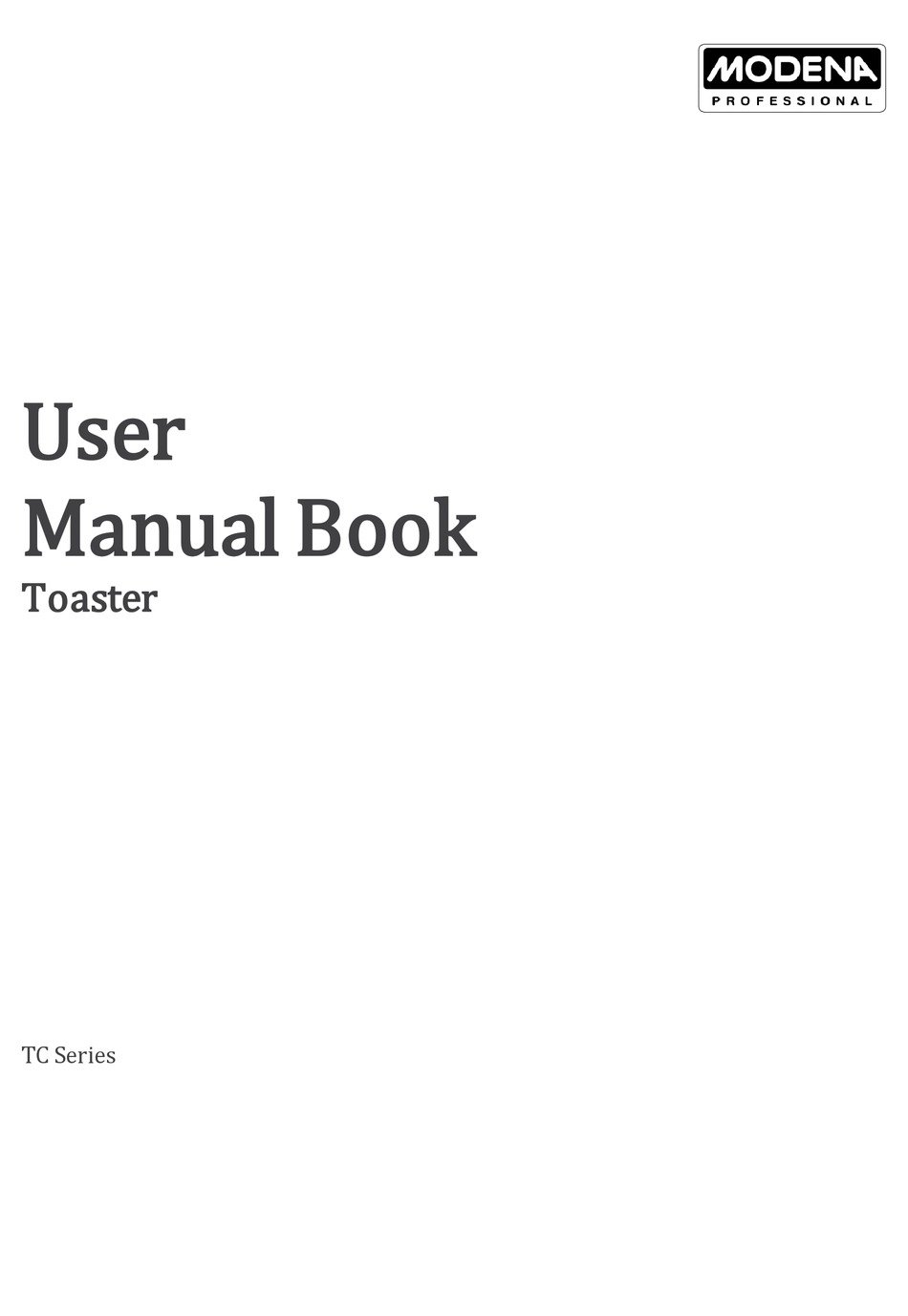 MODENA TC SERIES USER MANUAL BOOK Pdf Download | ManualsLib