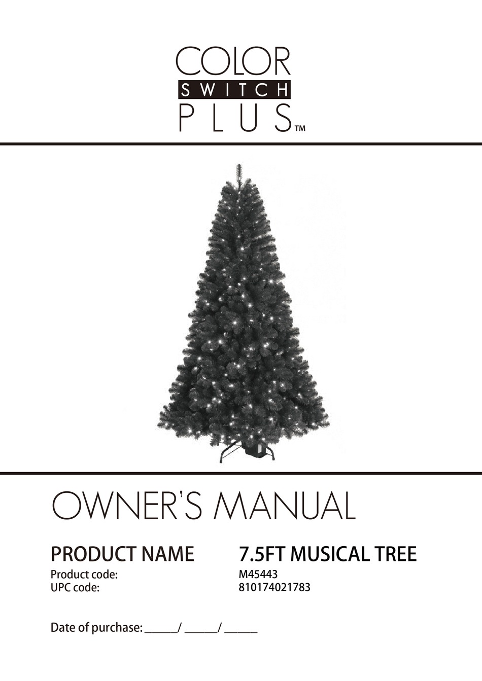 SEARS COLOR SWITCH PLUS M45443 OWNER