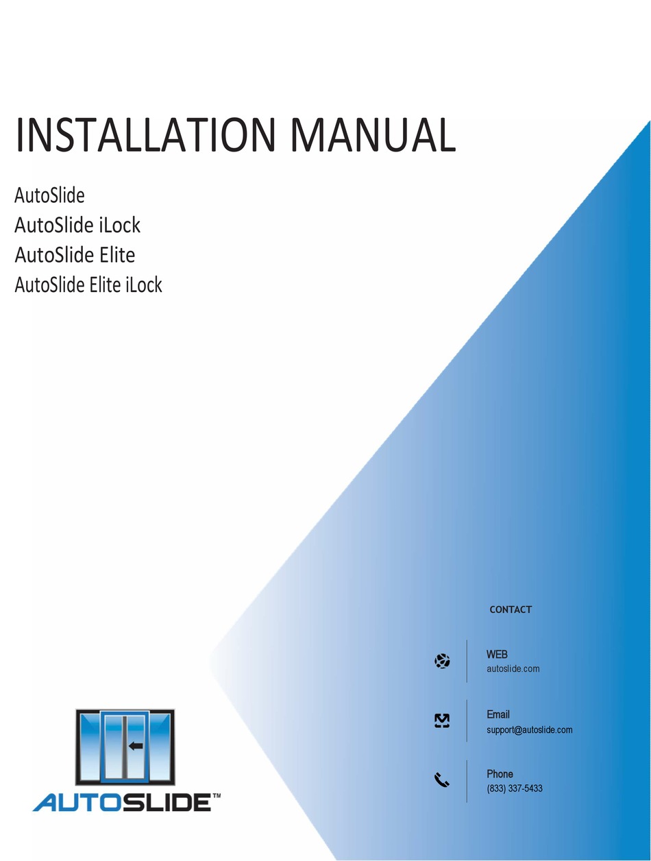 AUTOSLIDE ILOCK INSTALLATION MANUAL Pdf Download ManualsLib