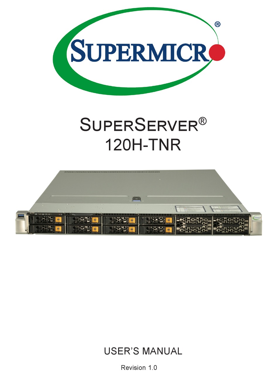 Supermicro Superserver 120h Tnr User Manual Pdf Download Manualslib