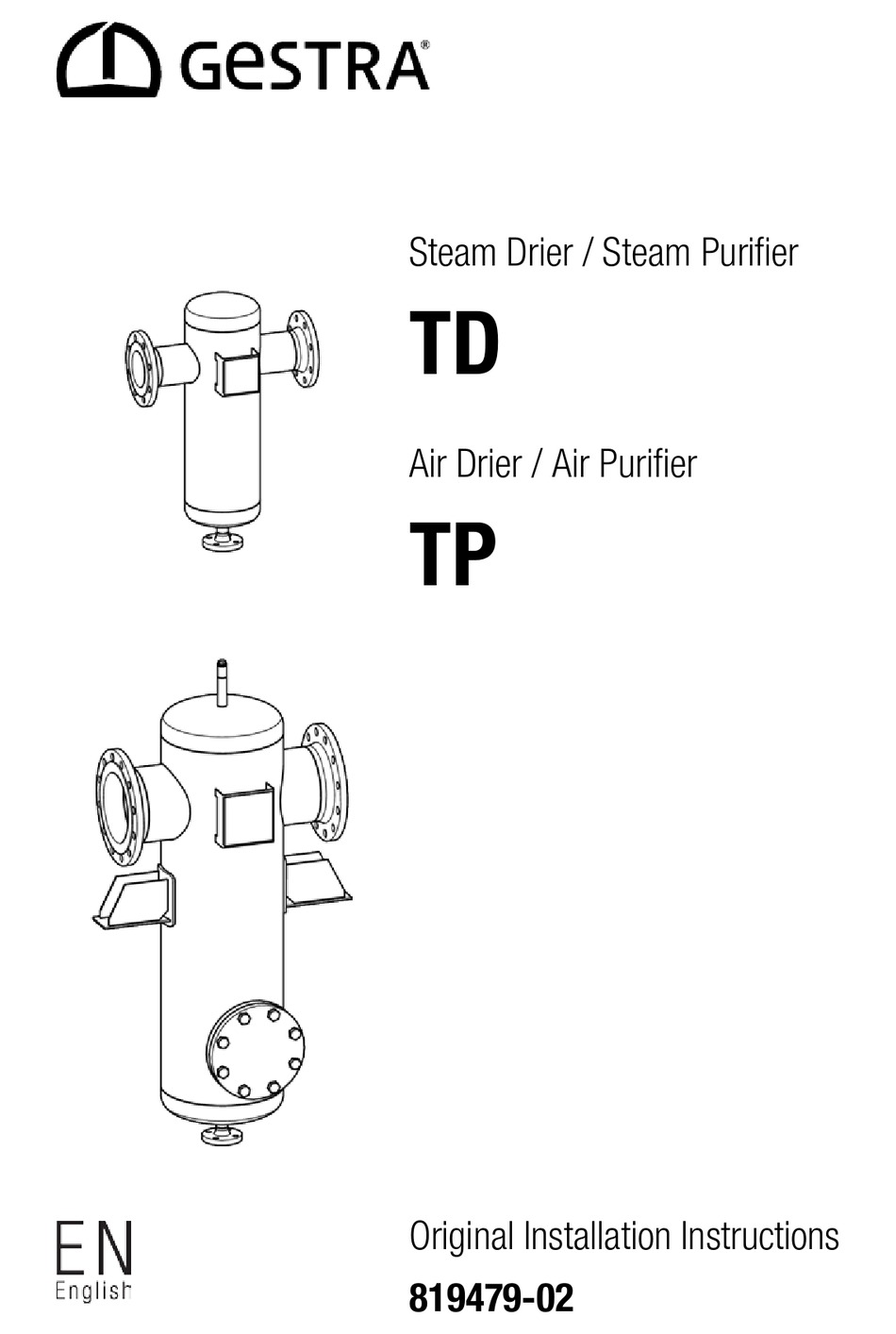 GESTRA TD ORIGINAL INSTALLATION INSTRUCTIONS Pdf Download | ManualsLib