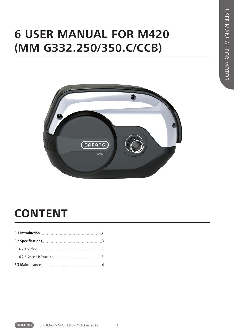 BAFANG M420 USER MANUAL Pdf Download | ManualsLib