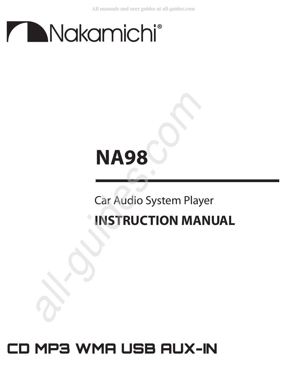 NAKAMICHI NA98 INSTRUCTION MANUAL Pdf Download ManualsLib