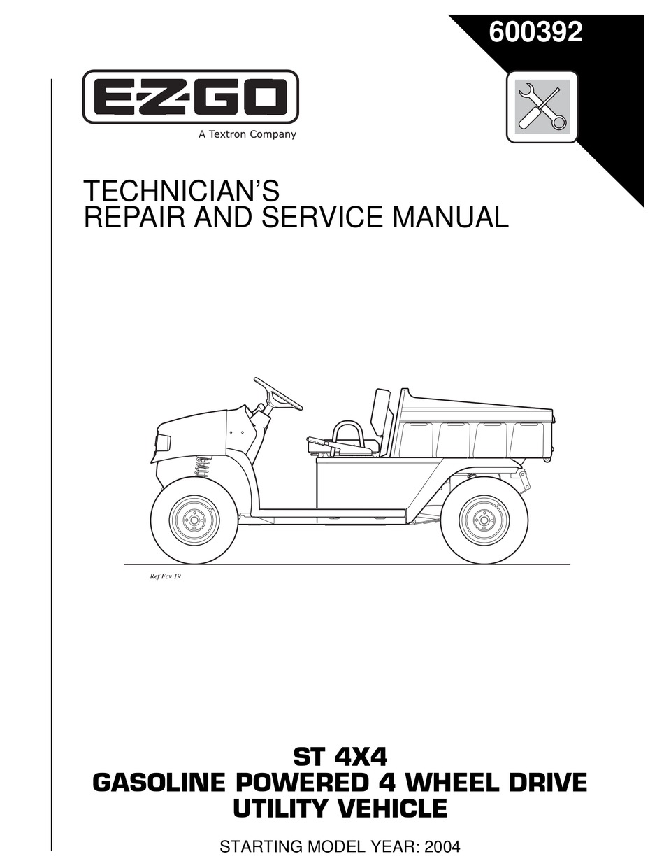 EZ-GO ST 4X4 TECHNICIAN'S REPAIR AND SERVICE MANUAL Pdf Download ...