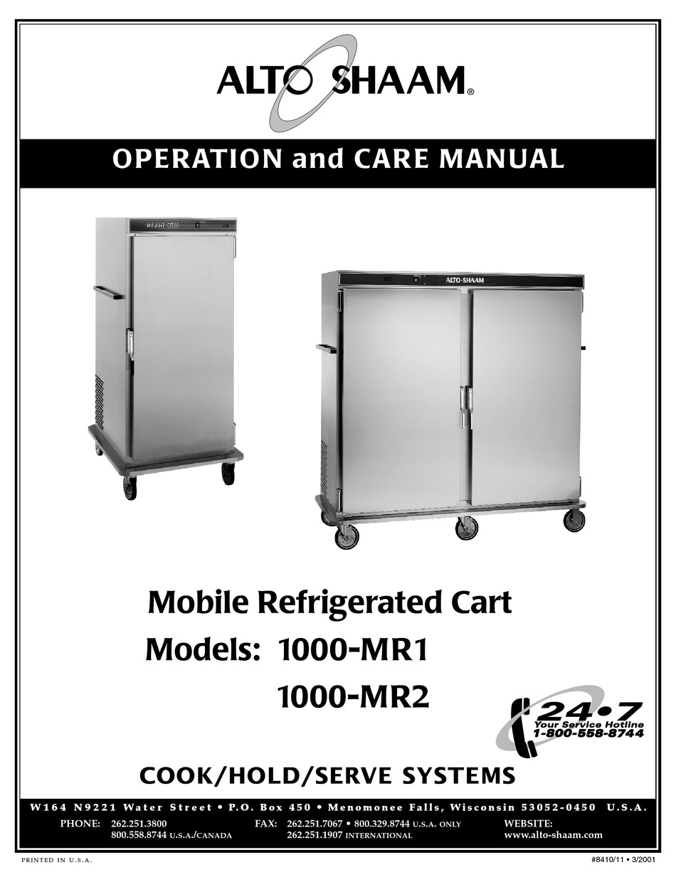 ALTOSHAAM 1000MR1 OPERATION AND CARE MANUAL Pdf Download ManualsLib