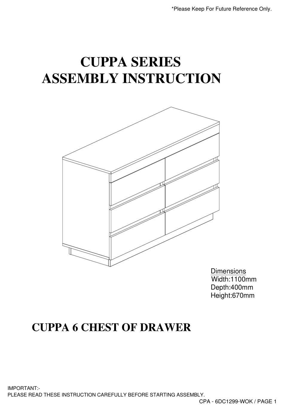 ELIVING FURNITURE CUPPA SERIES ASSEMBLY INSTRUCTION MANUAL Pdf Download ManualsLib