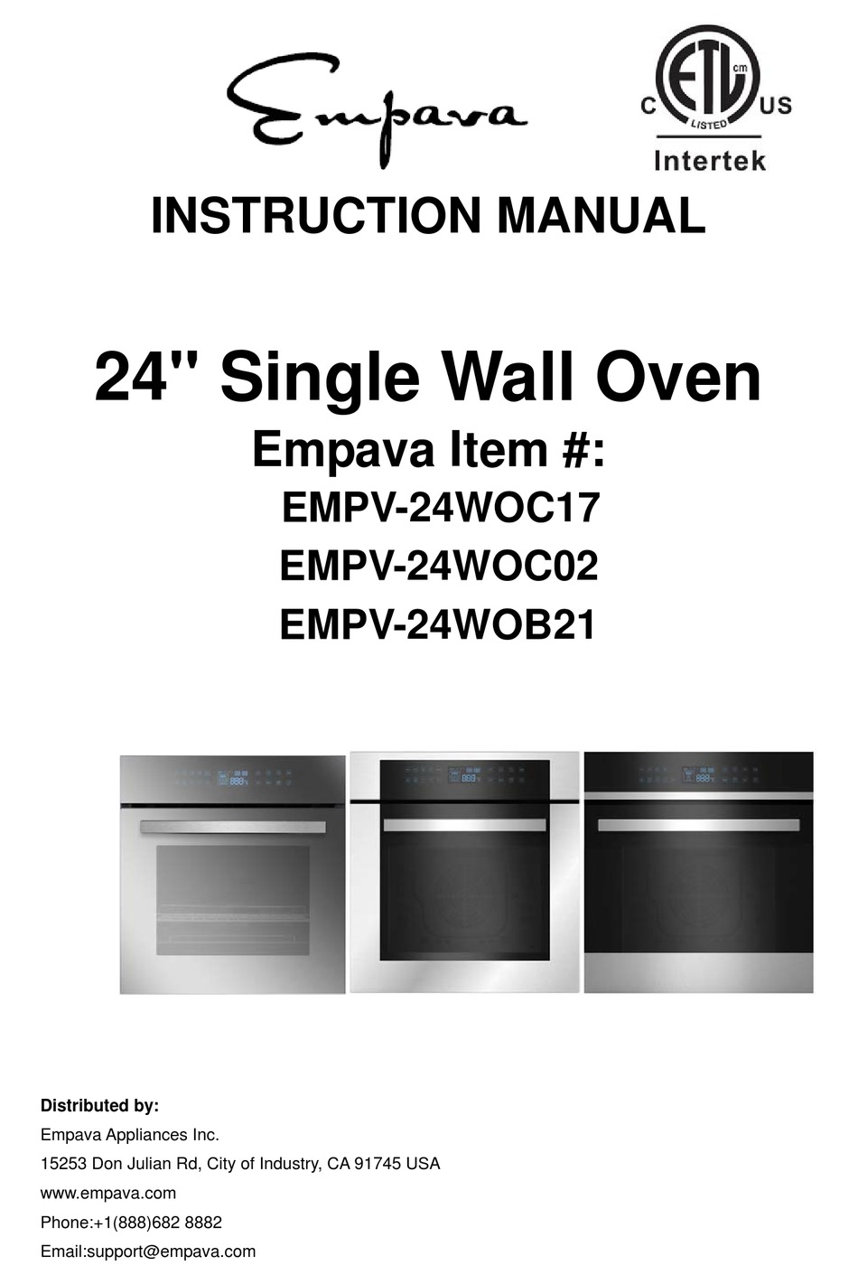 EMPAVA EMPV24WOC17 INSTRUCTION MANUAL Pdf Download ManualsLib