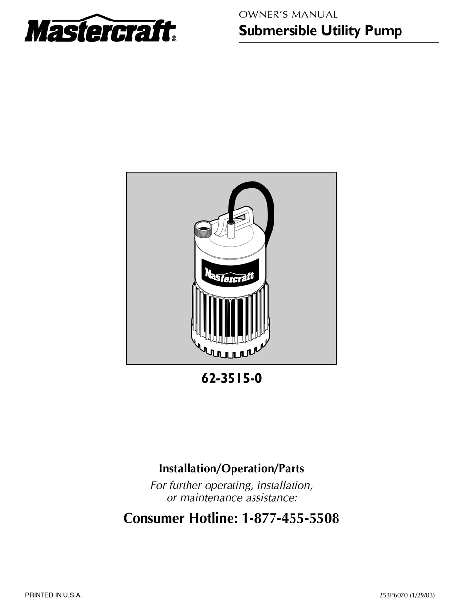MASTERCRAFT 62-3515-0 OWNER'S MANUAL Pdf Download | ManualsLib