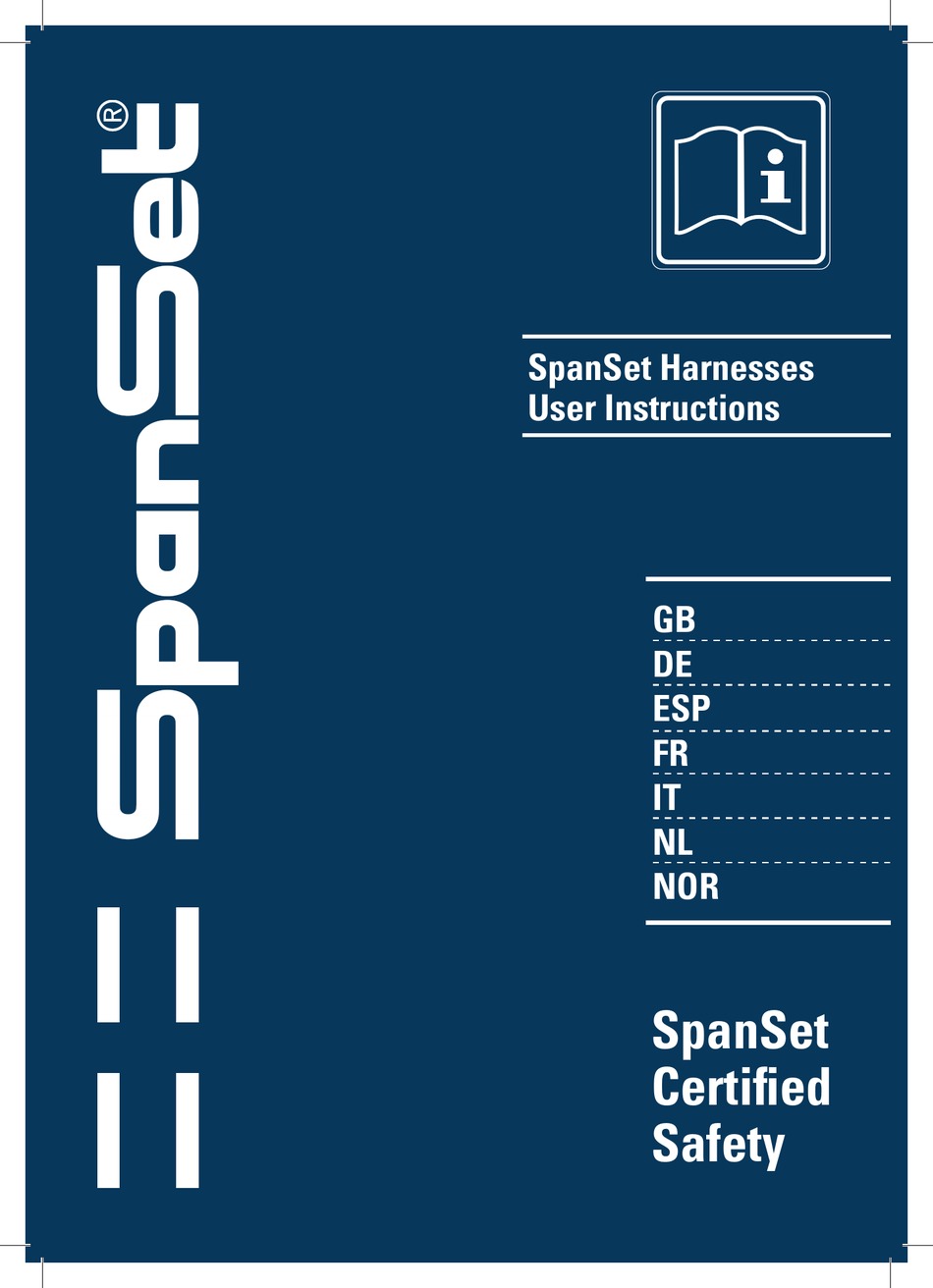 SPANSET SAFETY HARNESSES USER INSTRUCTIONS Pdf Download ManualsLib