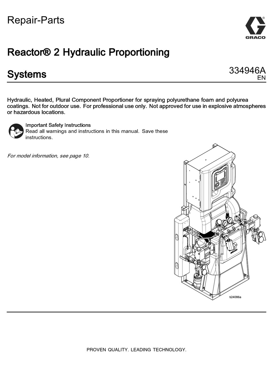 GRACO REACTOR 2 H30 MANUAL Pdf Download ManualsLib