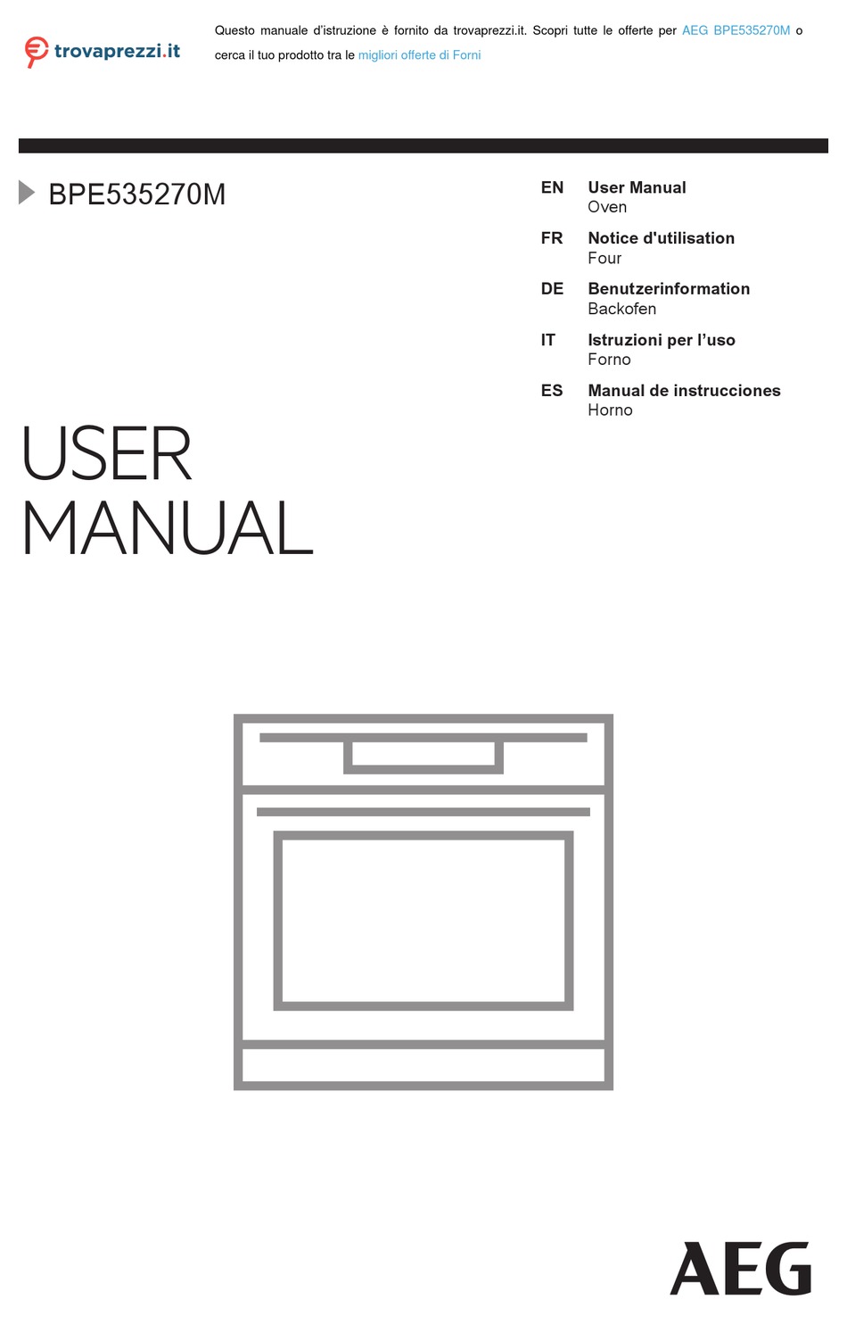 AEG BPE535270M USER MANUAL Pdf Download | ManualsLib