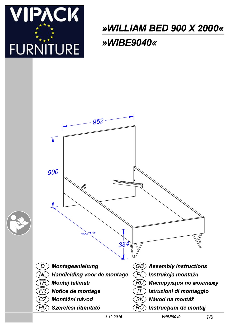 VIPACK WIBE9040 ASSEMBLY INSTRUCTIONS MANUAL Pdf Download ManualsLib