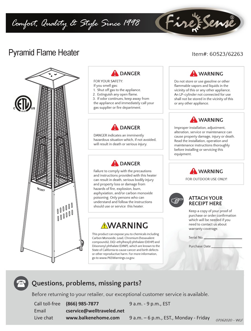 FIRE SENSE 60523 MANUAL Pdf Download ManualsLib