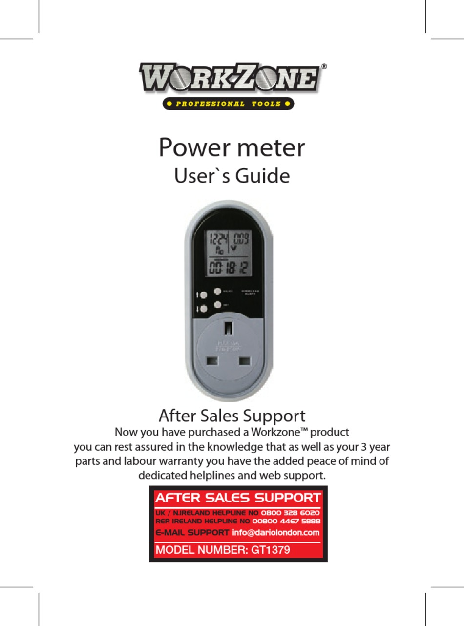 WORKZONE GT1379 USER MANUAL Pdf Download ManualsLib