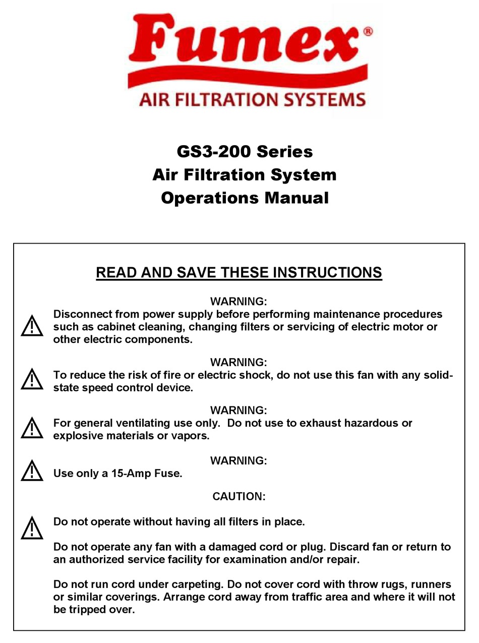 FUMEX GS3200 SERIES OPERATION MANUAL Pdf Download ManualsLib