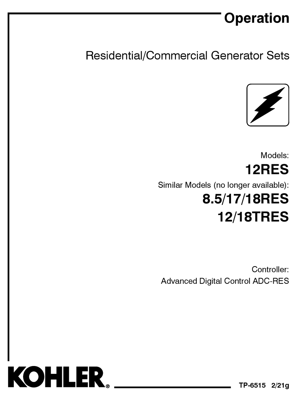 KOHLER 12RES OPERATION Pdf Download ManualsLib