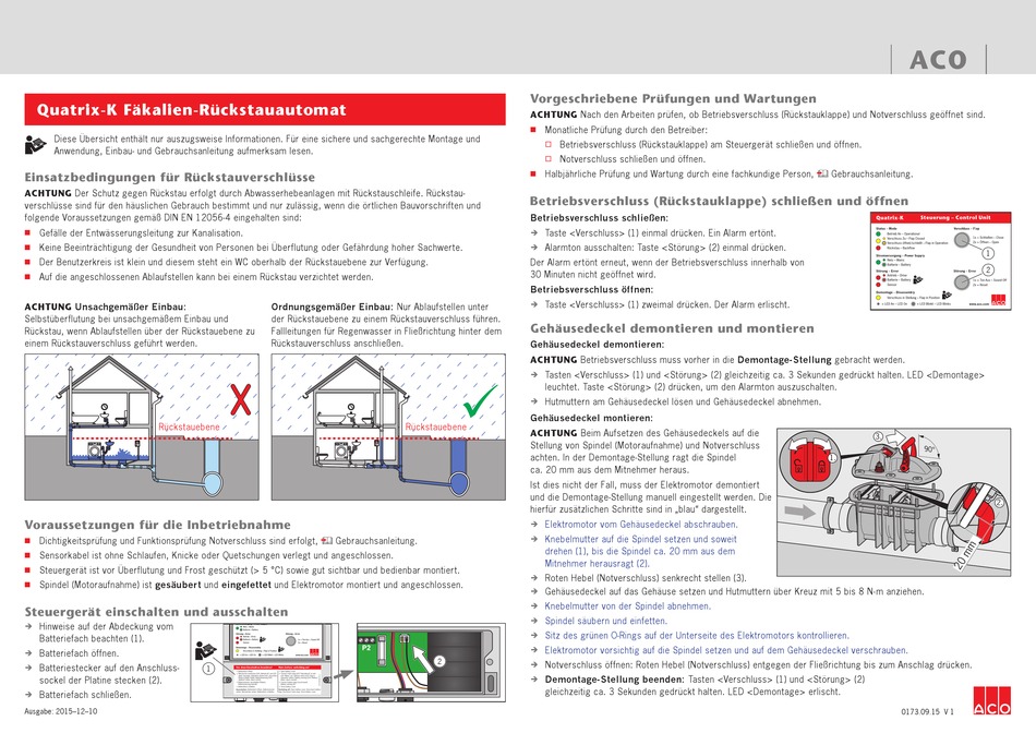 ACO QUATRIX K QUICK START MANUAL Pdf Download ManualsLib