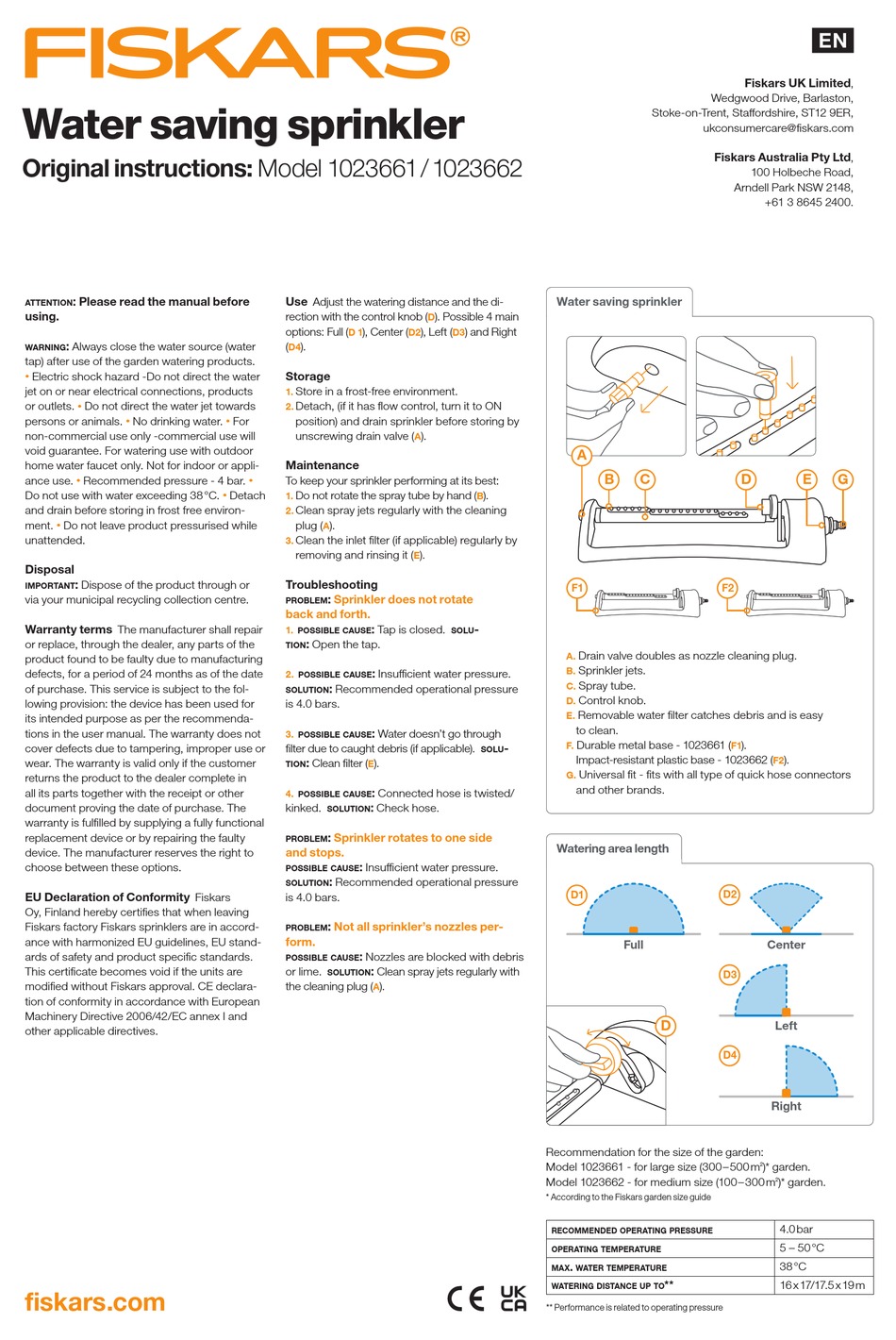 FISKARS 1023661 MANUAL Pdf Download ManualsLib