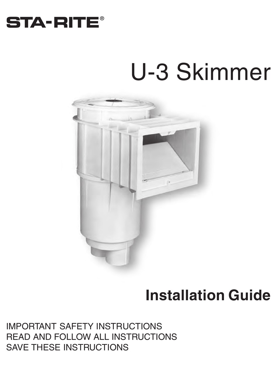 PENTAIR STARITE U3 SKIMMER INSTALLATION MANUAL Pdf Download ManualsLib