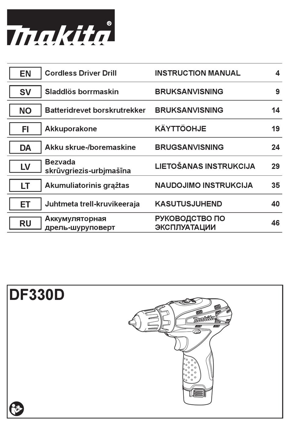 MAKITA DF330D INSTRUCTION MANUAL Pdf Download | ManualsLib