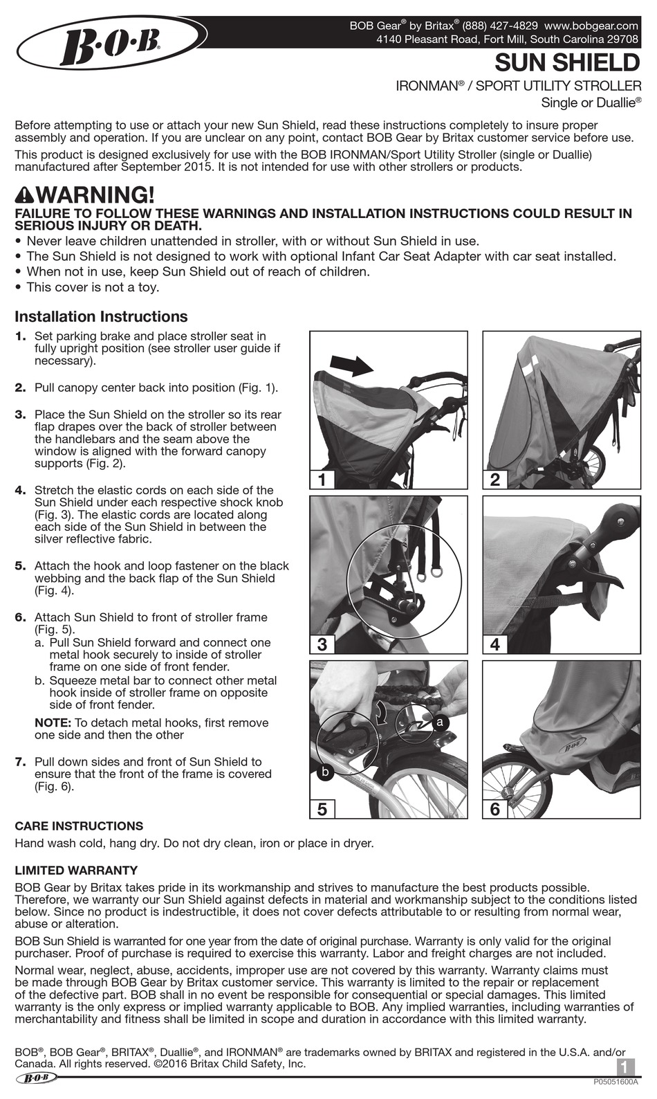 BRITAX BOB GEAR SUN SHIELD INSTRUCTIONS Pdf Download ManualsLib