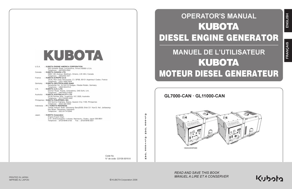 KUBOTA GL7000CAN OPERATOR'S MANUAL Pdf Download ManualsLib